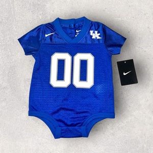 NWT Nike University of Kentucky Baby Football Jersey Onesie Size 3/6 Months Blue